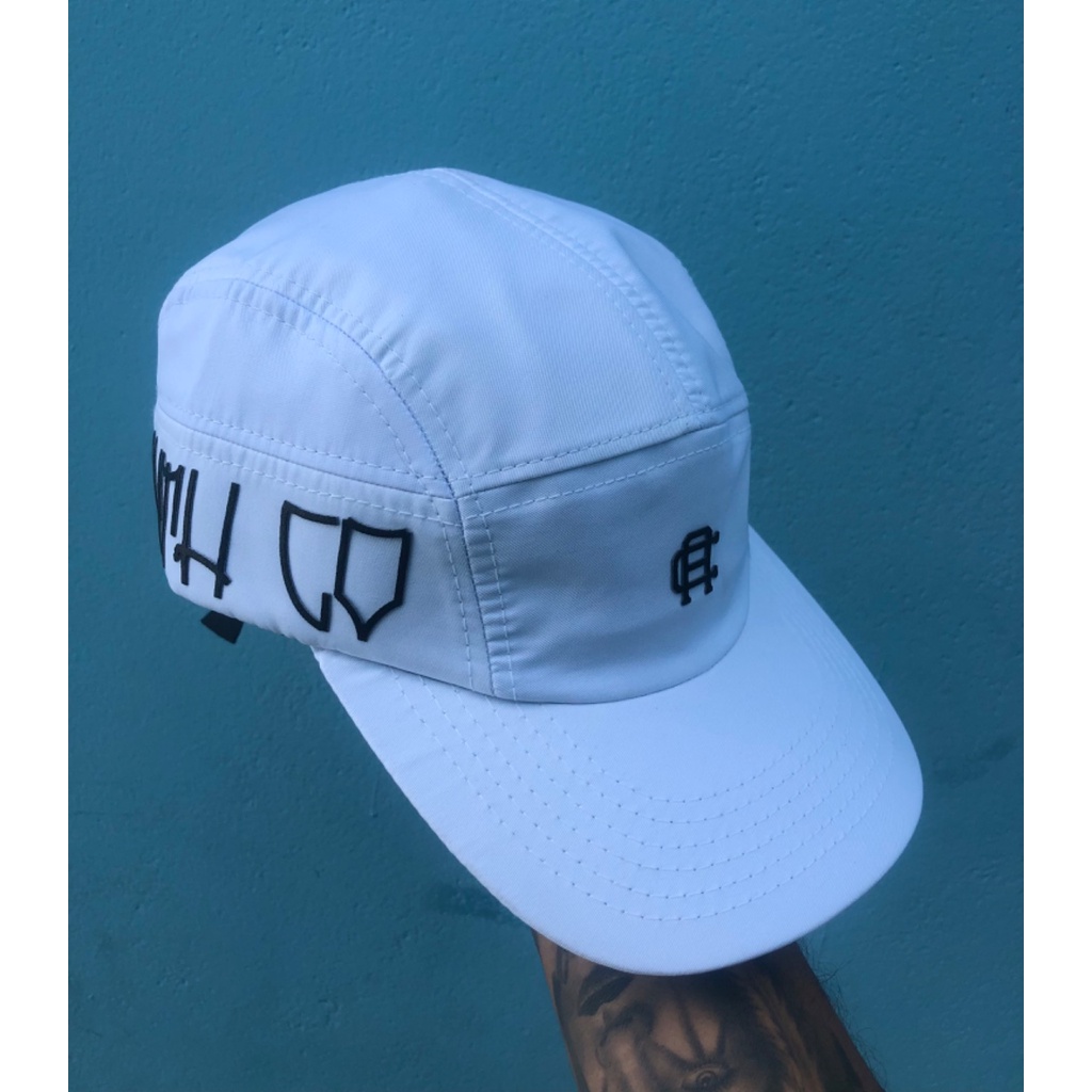 Boné Five Panel Anth Co Original Strapback Aba Reta Fita Recorte AC Colors Branco - Acompanha Adesivos