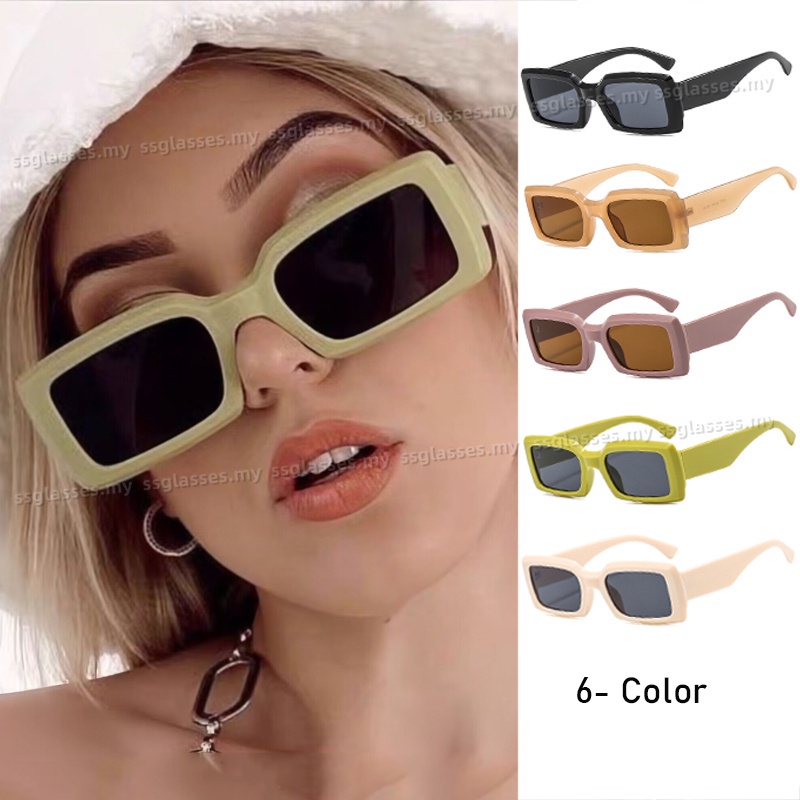 Moda Nova E Óculos De Sol Para Mulheres Homens High-end Retro Quadrado Anti UV Retângulo Sombra em Oferta na Shopee