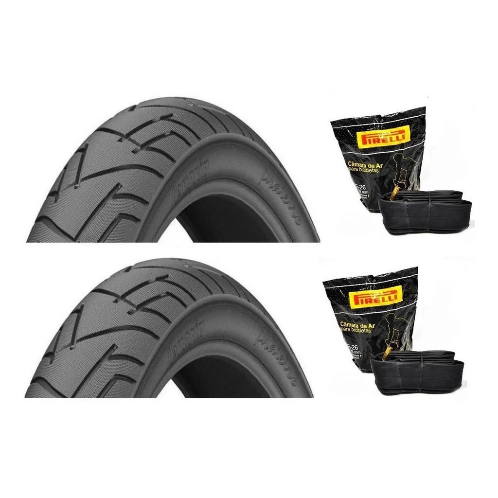 Par Pneu Bike Praieiro Levorin Aro 26x1.95 + 2 Camara Pirelli