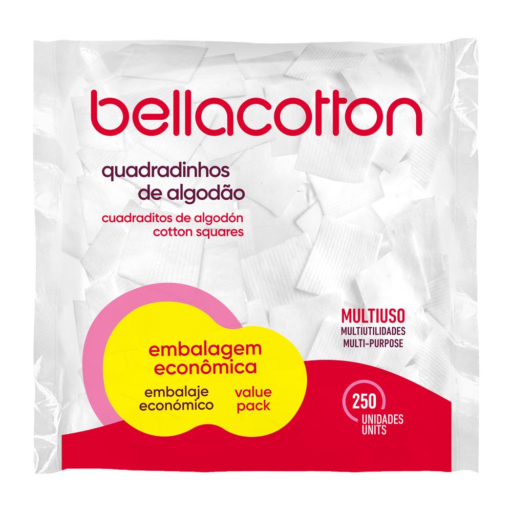 Quadradinho de Algodão 250 unid - Bellacotton