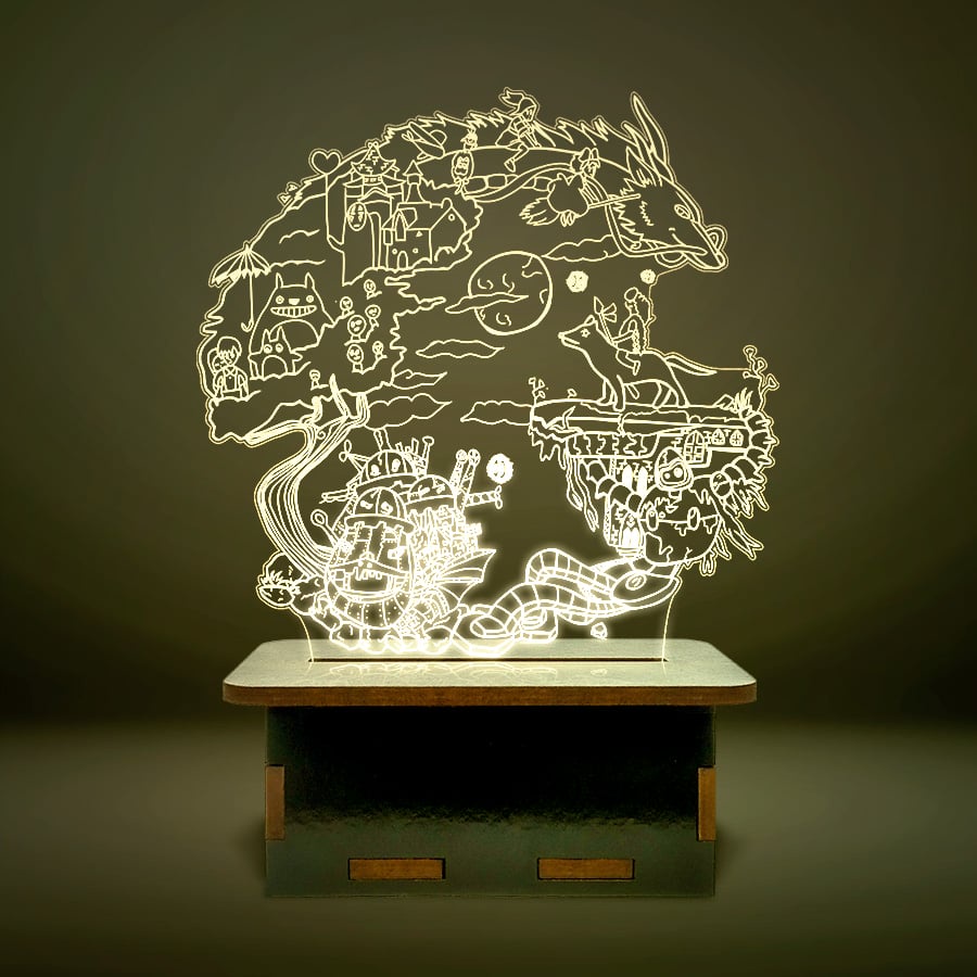 Mini Luminária Studio Ghibli - Chihiro, Totoro, mononoke...