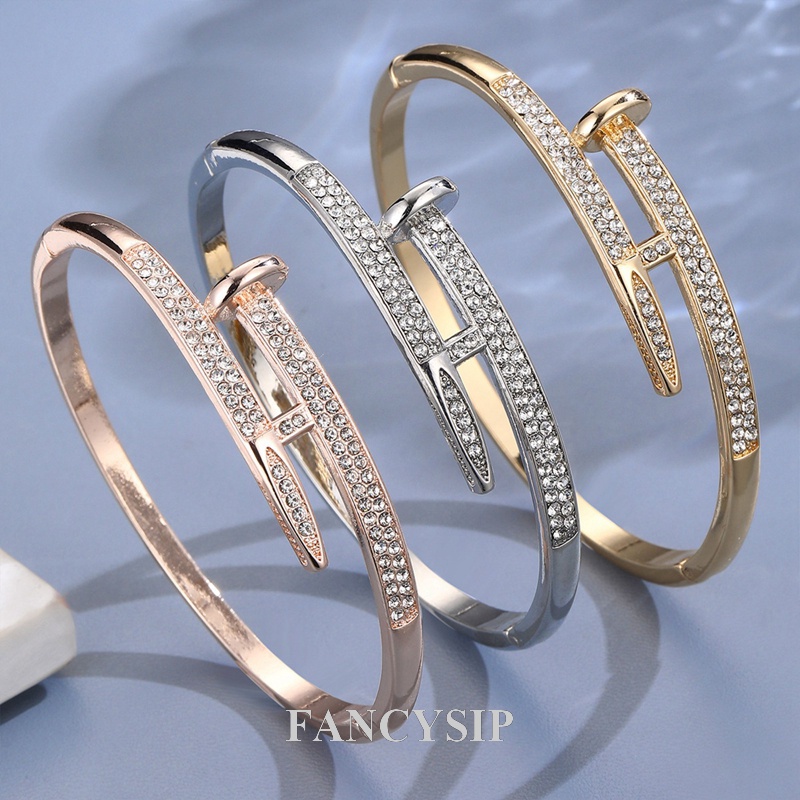 Nova Pulseira Coreana Bangle Luxury Bracelet Elegante Moda Europa E América Simples Brilhante Festa Feminina Jóias Femininas em Oferta na Shopee