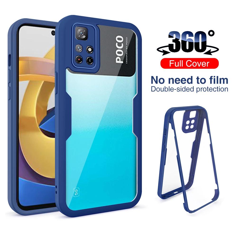 Para Xiaomi Poco X3 X4 X5 F5 Pro M4 C3 F3 360 Protetor De Tela De Corpo Inteiro Capa Do Telefone À Prova De Choque