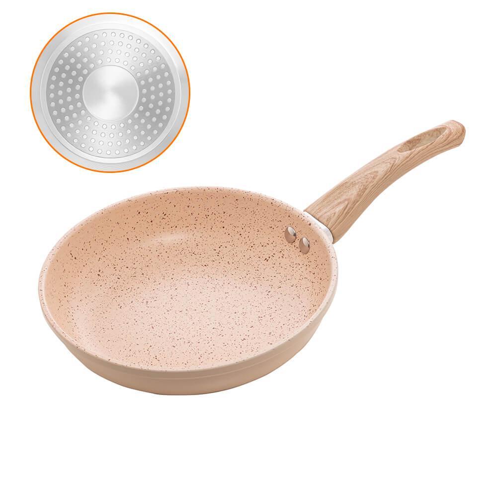 Frigideira De Indução Revestimento Antiaderente Cerâmica 20cm Bege - Lyor 5212 em Oferta na Shopee