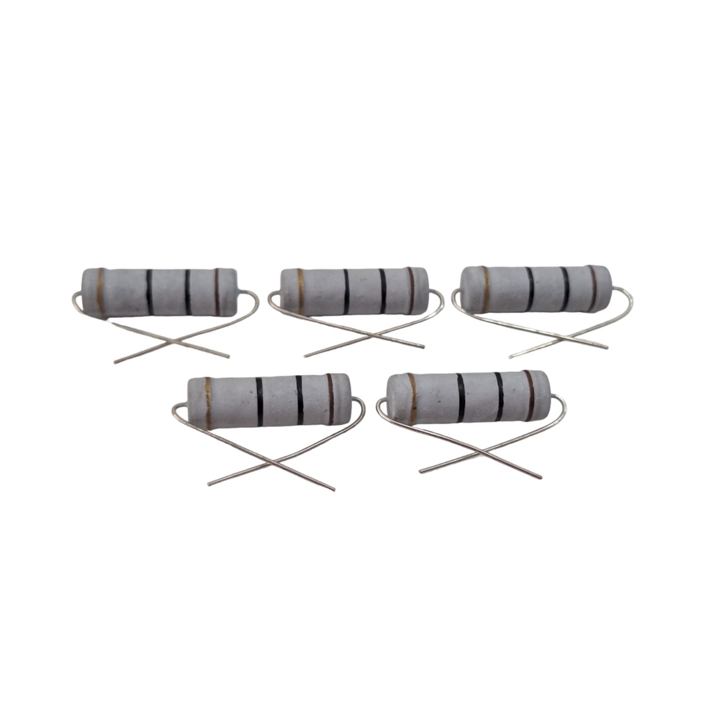 05 Resistor de Potência 10R 5W 5% Filme de Carbono