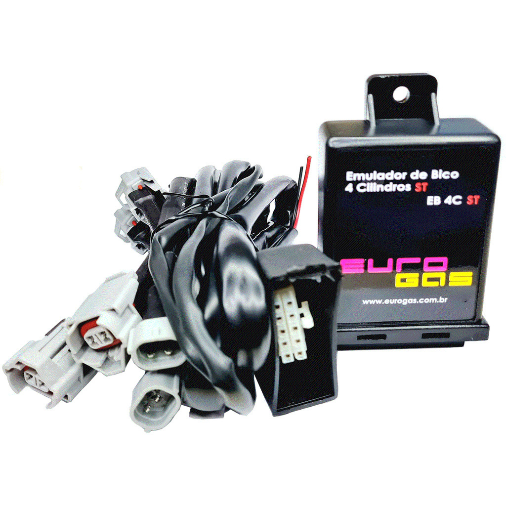 Emulador 4 Bicos Injetores com Chicote Conectores Nippon Denso Eurogas ST