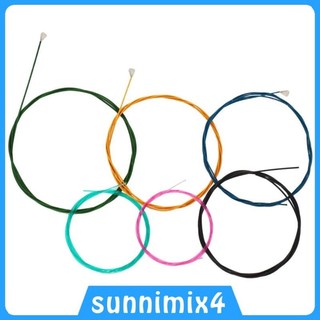 [Sunnimix4] Conjunto De Cordas Para Violão Clássico De Nylon Arco-Íris Substituição De 6