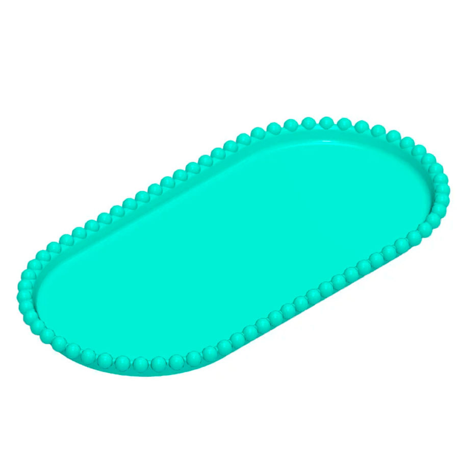 Bandeja Esfera Acrílica Durável Oval - Verde Candy - 25x13cm - 1 unidade - Rizzo - Rizzo - Home & Living