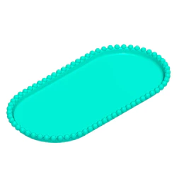 Bandeja Esfera Acrílica Durável Oval - Verde Candy - 25x13cm - 1 unidade - Rizzo - Rizzo