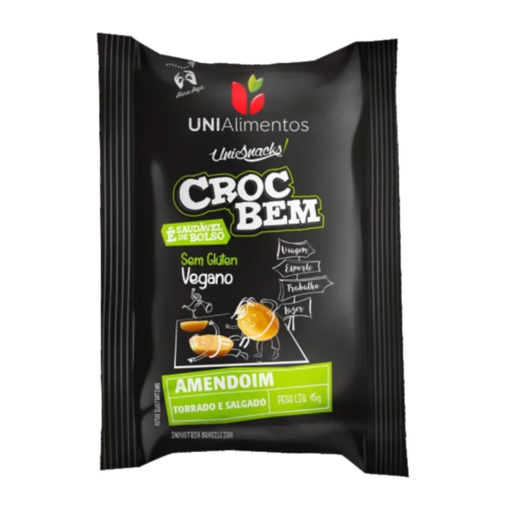 Amendoim Salgado Croc Bem 15g 10 Unidades | Uni Foods