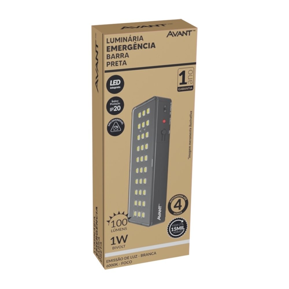 Arandela LED Hummer Tartaruga Avant Preto 12W Branca 3.0K 960 Lúmens