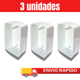3 Peças Caixa Plástica P/ Ventilador Funda Cantos Arredondados 4X2 Sobrepor Interruptores Tomada em Oferta na Shopee