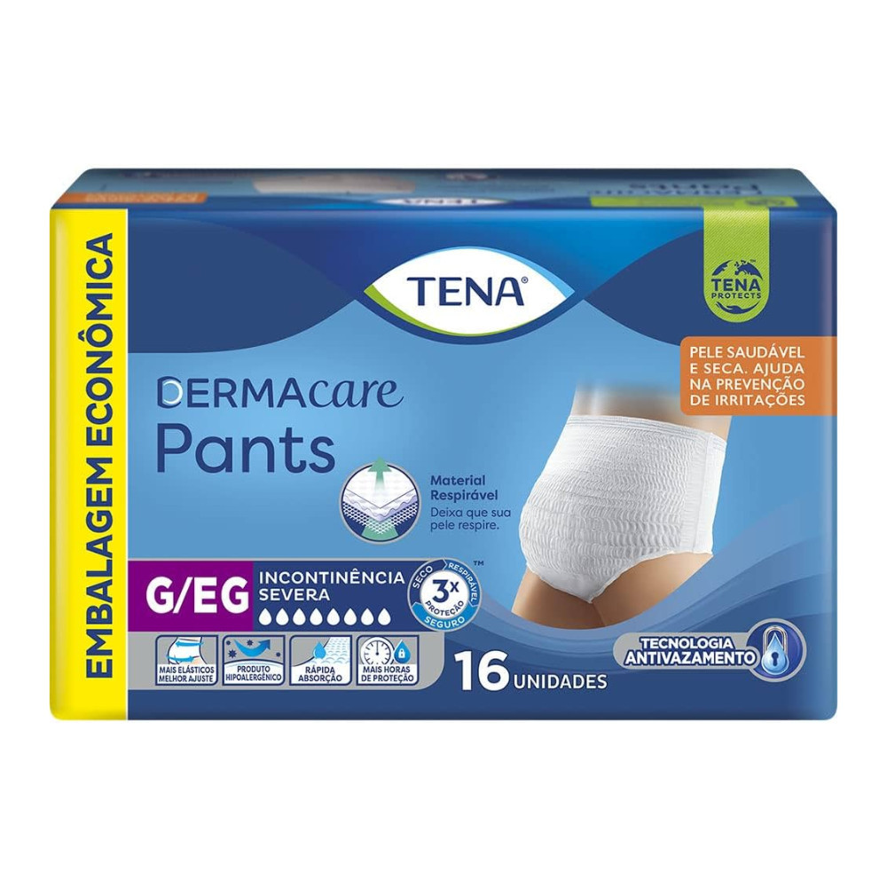 Roupa Intima Tena Pants Derma Care Geg 16Un -