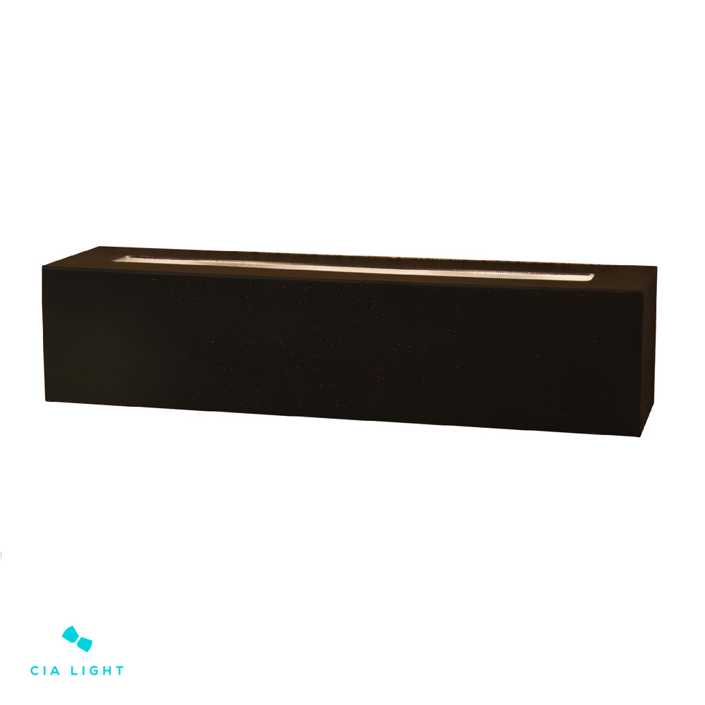 Arandela de Parede Externa Alumínio Halopin 2xG9 33,3x7x8,44cm D&D Iluminação Preto