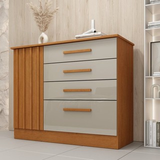 Cômoda 4 Gavetas 104cm Ripada Nova York em Oferta na Shopee