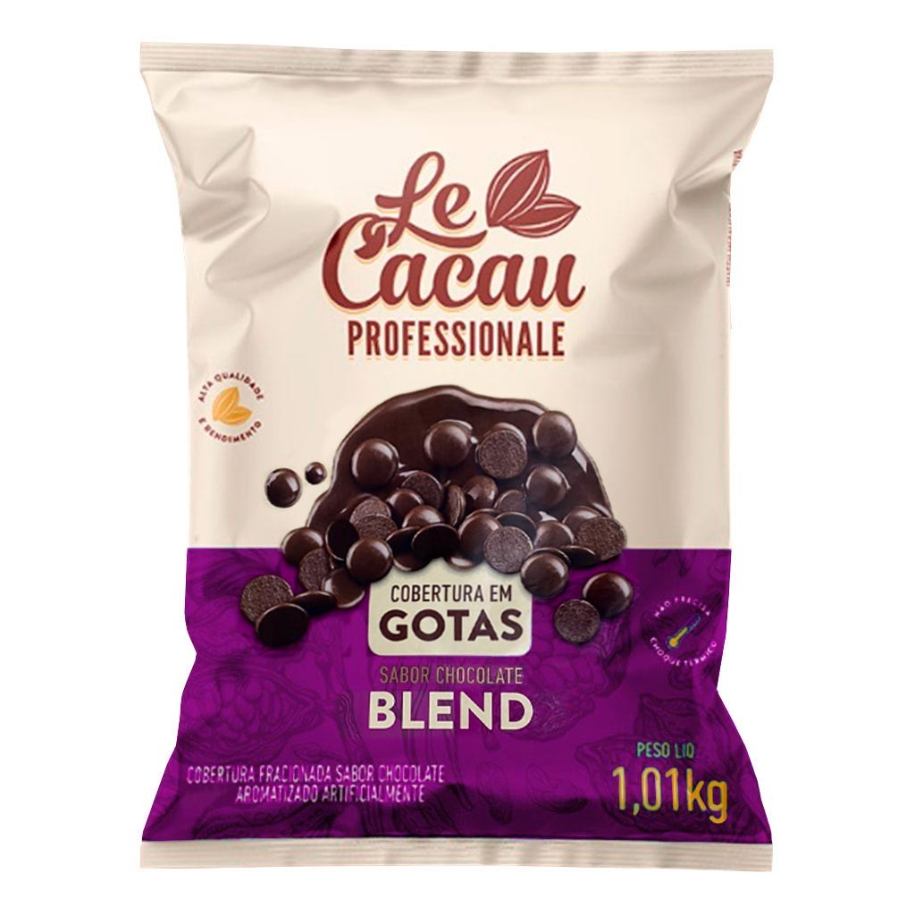 Gotas de Chocolate Fracionado Blend 1,01kg - Le Cacau