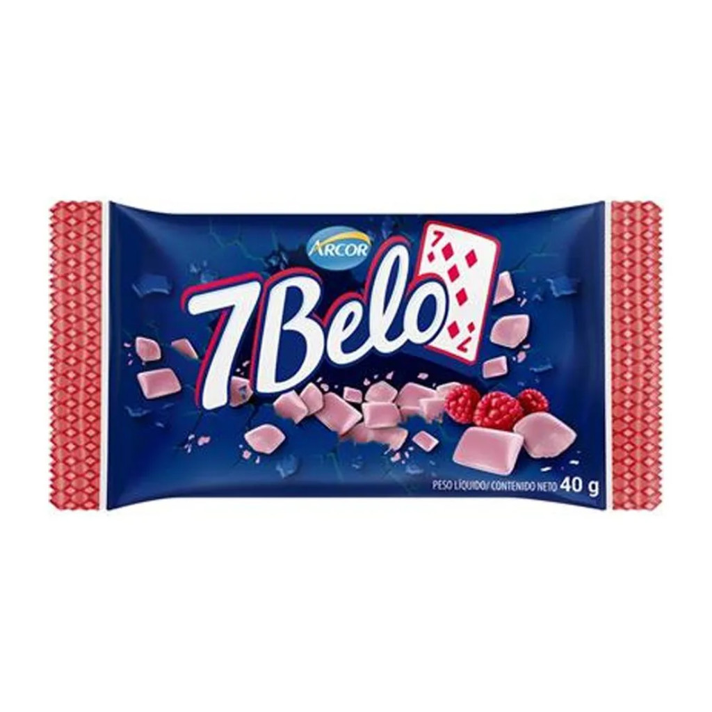 Detalhes do Bala 7 Belo Framboesa Mastigável 12 unidades 40g Arcor