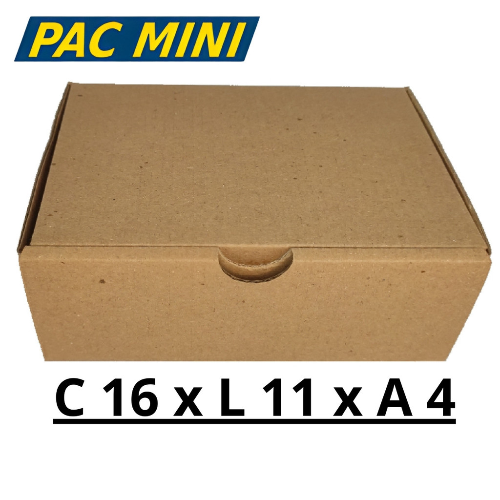 10 Caixa de Papelão 16x11x4 cm N.01 para Correio Sedex Pac de Envios para Portão e Muro, Pequena, Grande, Mini Caixinha