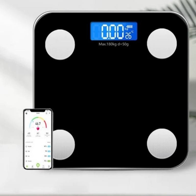 Balança Bioimpedância Digital Profissional Suporta Até 180kg Via Bluethooth Escala De Peso Digital Eletrônica em Oferta na Shopee