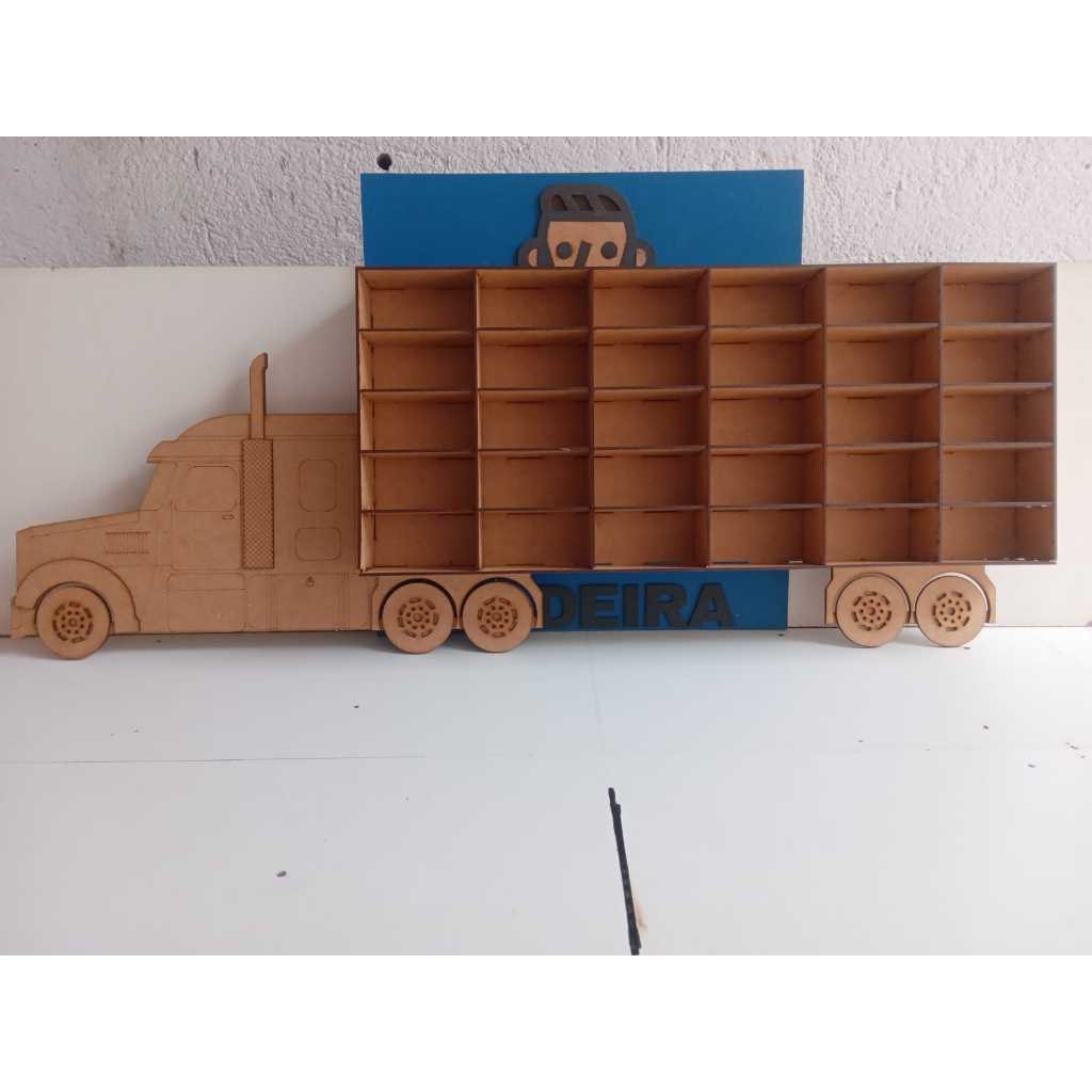 estante Expositora, porta Carrinhos, prateleira  escala 1:64 em Formato de Caminhão hotweels