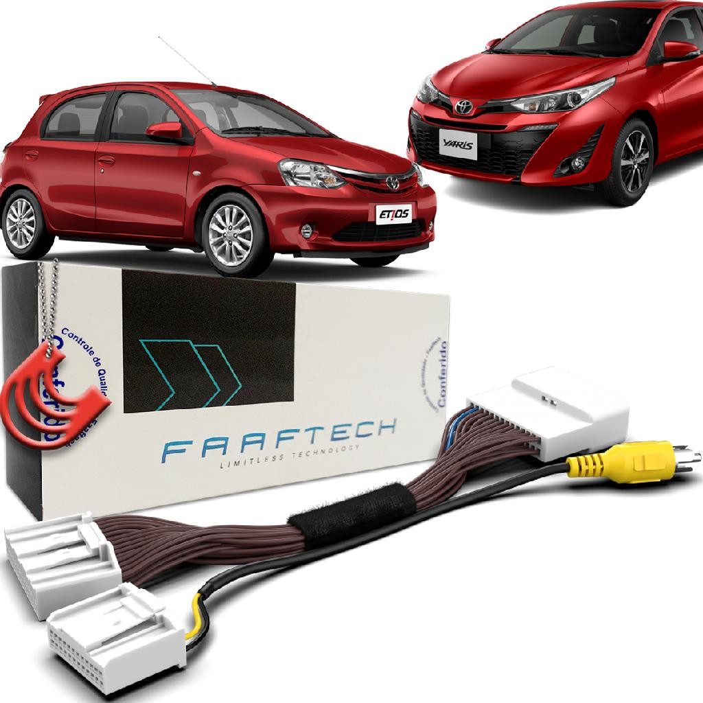 Modulo Interface Desbloqueio Toyota Etios e Yaris para Câmera Ré Tela e Vídeo em Movimento Faaftech em Oferta na Shopee