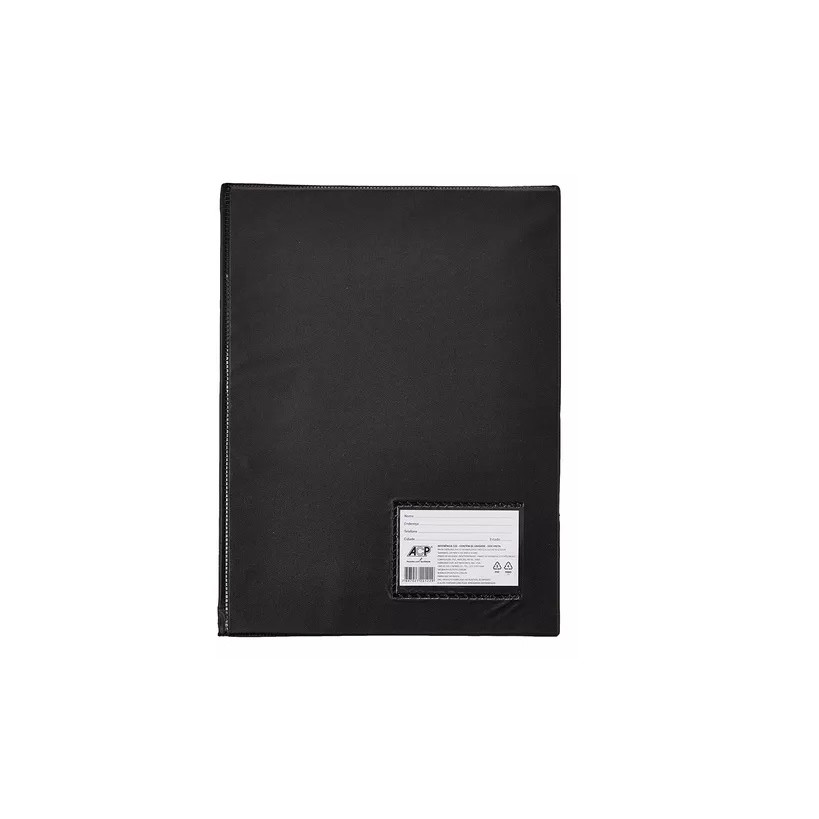 Pasta Catalogo Pvc Preto A5 C/50 Envelopes E 2 Colchetes