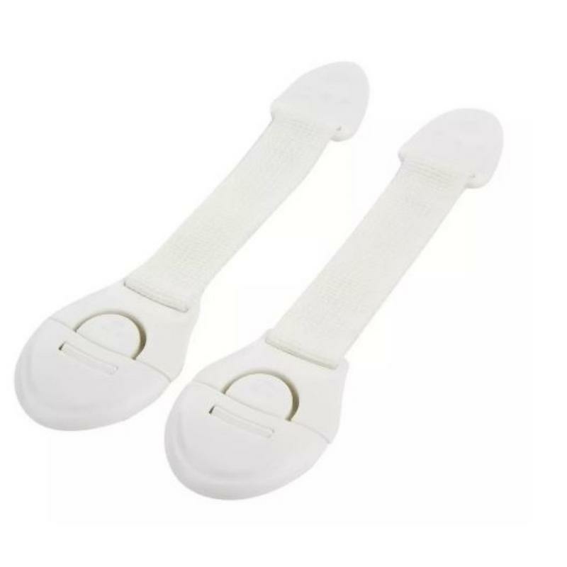 Kit 2 Trava Porta E Gaveta Vaso Multiuso Tecido Branco em Oferta na Shopee