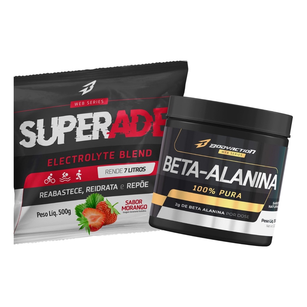 Isotônico Endurance Superade 500g + Beta Alanina Pura 150g Bodyaction - Health