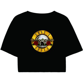 Cropped Feminino Preto Tumblr blogueira Guns N