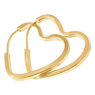 Argola Brinco 2cm Prata 925 Dourada 18k - Coração em Oferta na Shopee