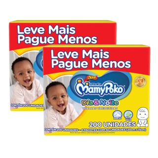 Kit 2X 200 Unidades Toalhas Umedecidas MamyPoko Dia e Noite
