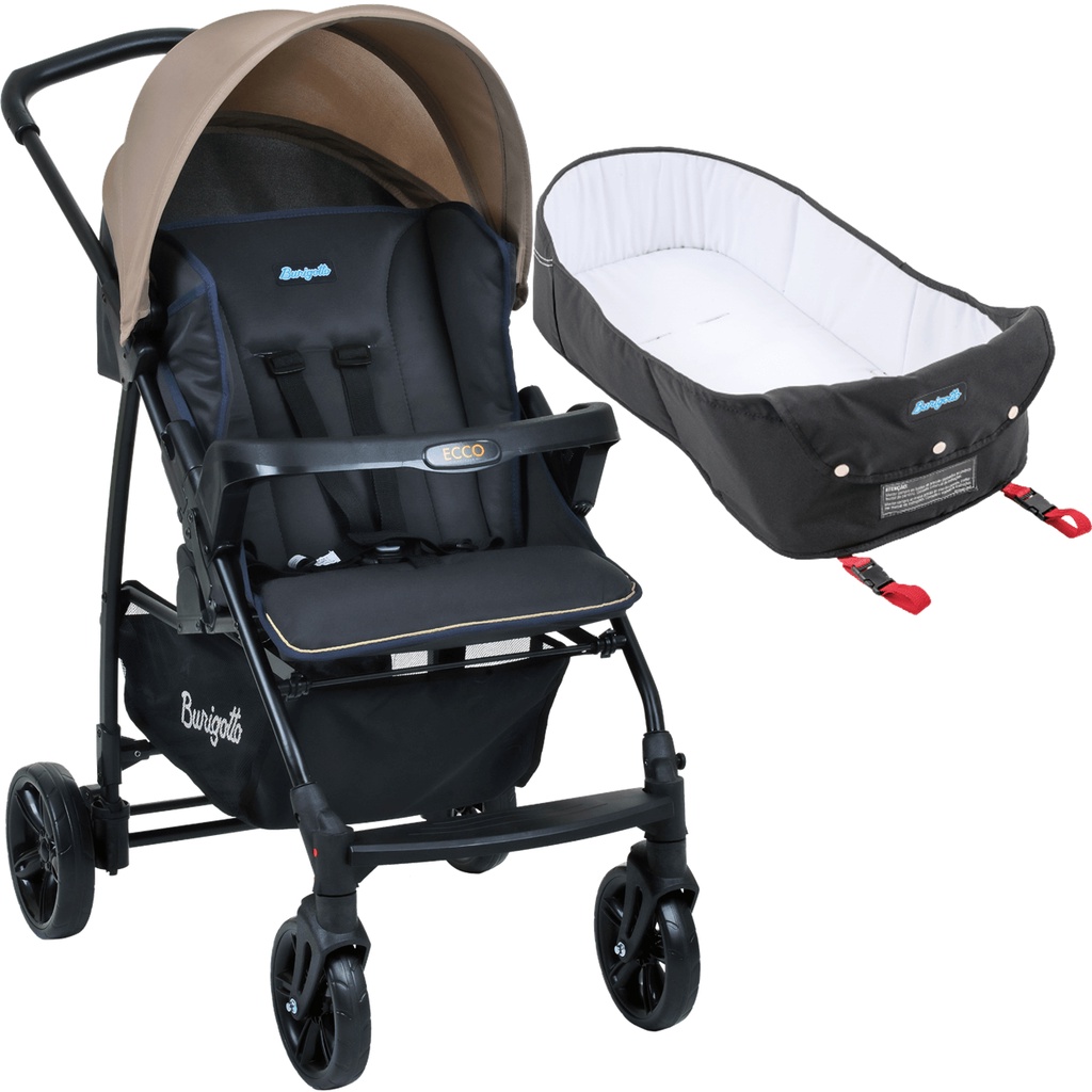Carrinho de Passeio com Moises Ecco Cz/Bege - Burigotto