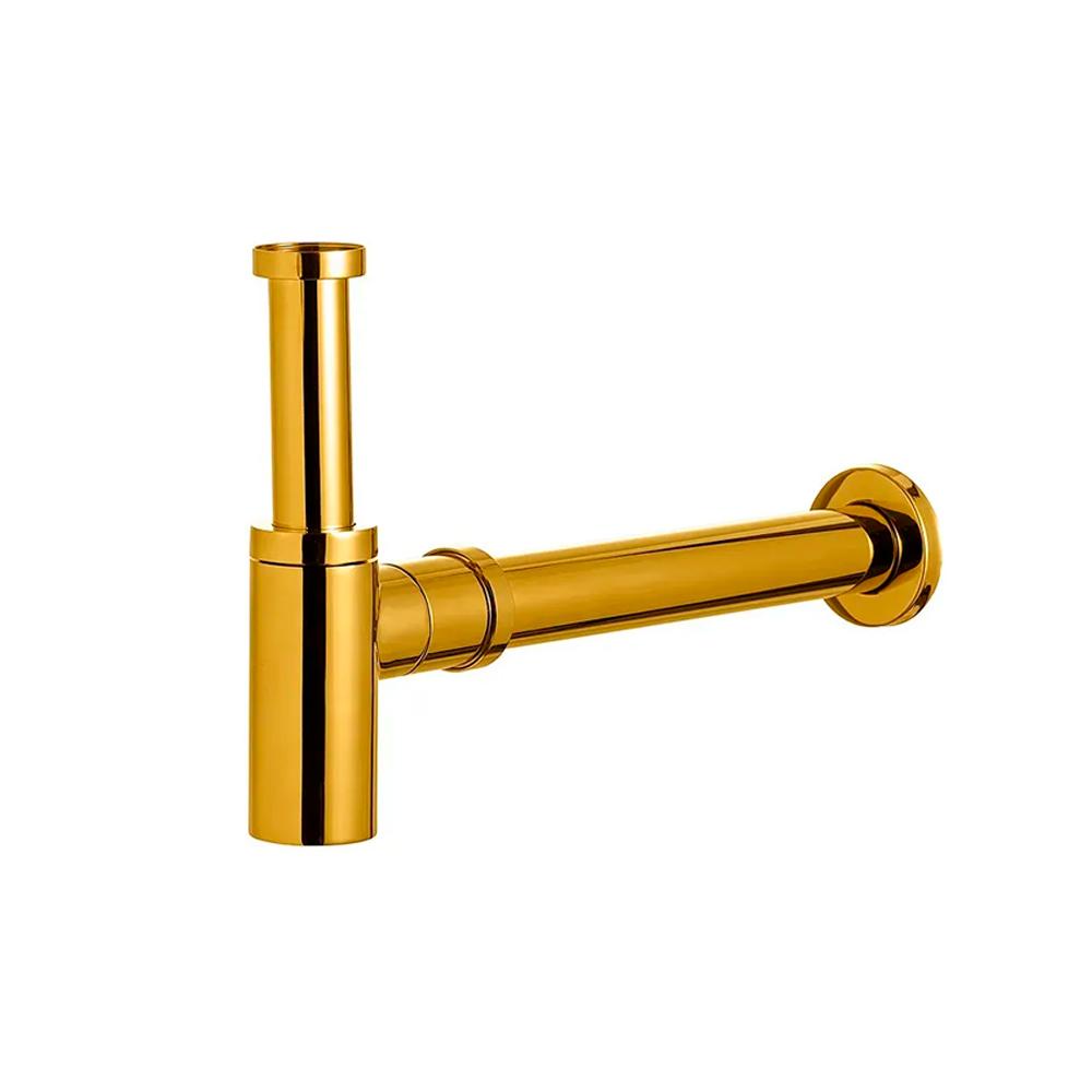 Sifão Para Cuba E Pia De Banheiro Quadrado Purus Pingoo - Dourado em Oferta na Shopee