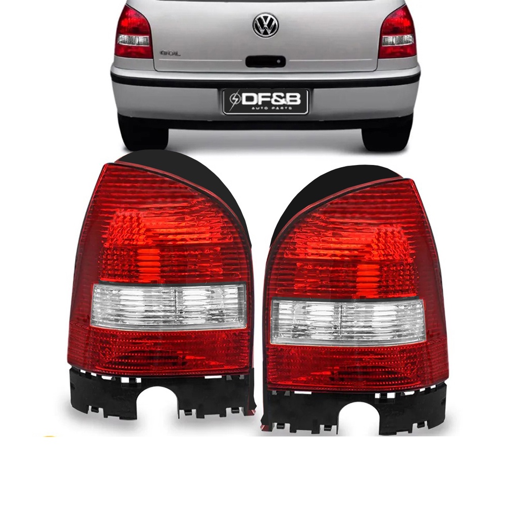 Lanterna Traseira Bicolor Gol G3 1999 a 2005 Aba Preta