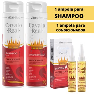 Kit Cavalo Real Shampoo Condicionador Duovin Biotina