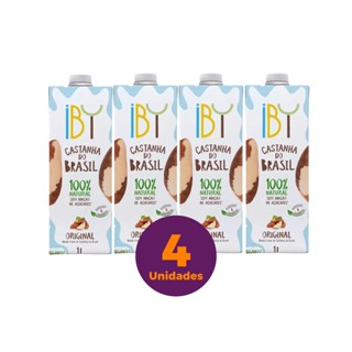 Kit com 4 Leite Vegetal de Castanha do Brasil Original Iby 1L