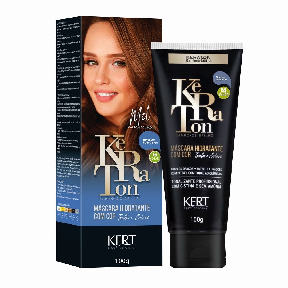 Tonalizante Banho De Brilho Keraton Mel - Marrom Dourado