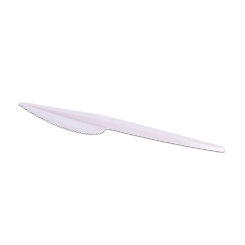 Faca descartável refeição premium branco 7054 com 50 unidades PraFesta - Home & Living