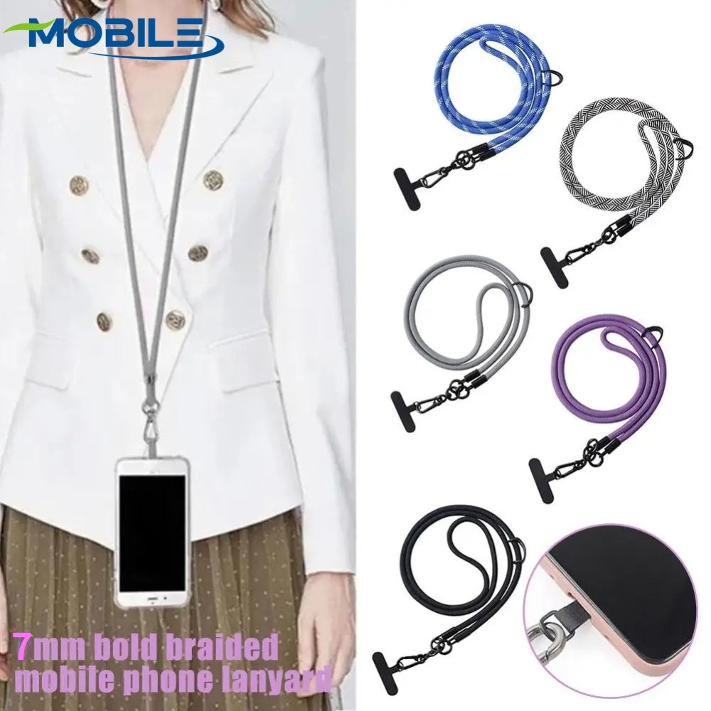 Corda De Pulso Universal Para Pescoço/Suspensão Celular Crossbody/Clipe De Cabo Trançado Bolsa De Telefone/Cordão Estend