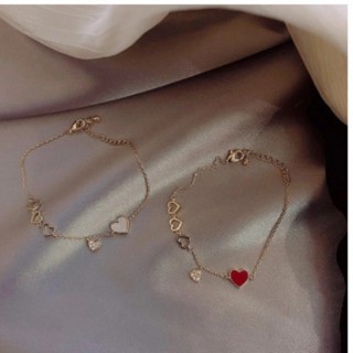 Melhor Amiga Irmãs Pulseira Do Coração Vermelho Amor Meninas Novo Ins Niche Design Jóias De Mão Frescas Coreana Tendência