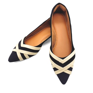 Sapatilha Feminina Rasteira Bico Fino Trançada Confortável Casual Preta Sandália Dia a Dia Feminino em Oferta na Shopee