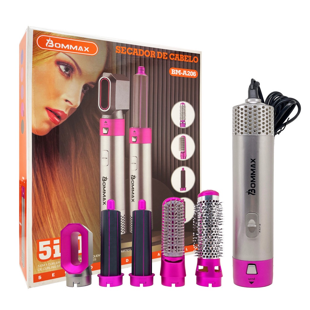 Escova Secadora Elétrica 5 em 1 Modeladora top qualidade - A206 em Oferta na Shopee