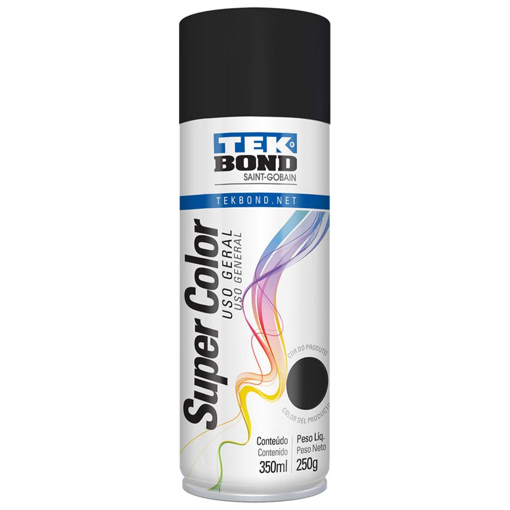 Tinta Spray Uso Geral Preto Fosco 350ml / 250g Tekbond - Spare Parts and Accessories for Vehicles