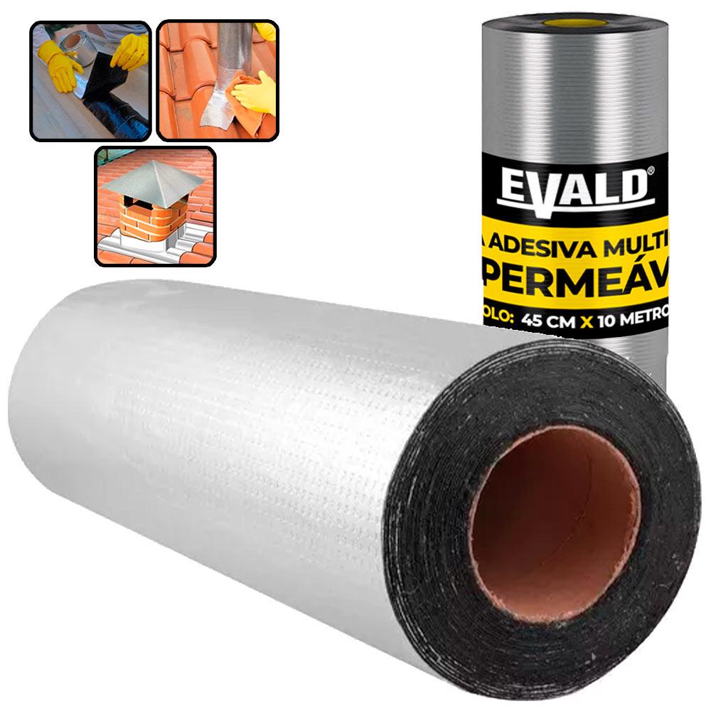 Fita Autoadesiva Multiuso Manta Asfáltica 45 CM x 10 Metros EVALD em Oferta na Shopee