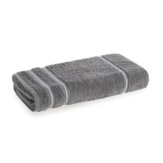 Toalha de Rosto Karsten Madri Barra Jacquard Cinza Urbano