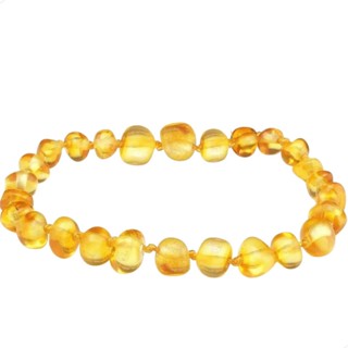 Pulseira / Tornozeleira De Ambar Infantil - Original 14 Cm - Colica - Denticao