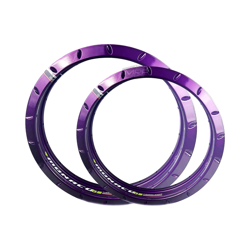 Par Aros em Alumínio Monaco Gs Tubeless Pra Pneu Sem Câmara Xtz Lander 250 Ténéré 250 Violeta Roxo