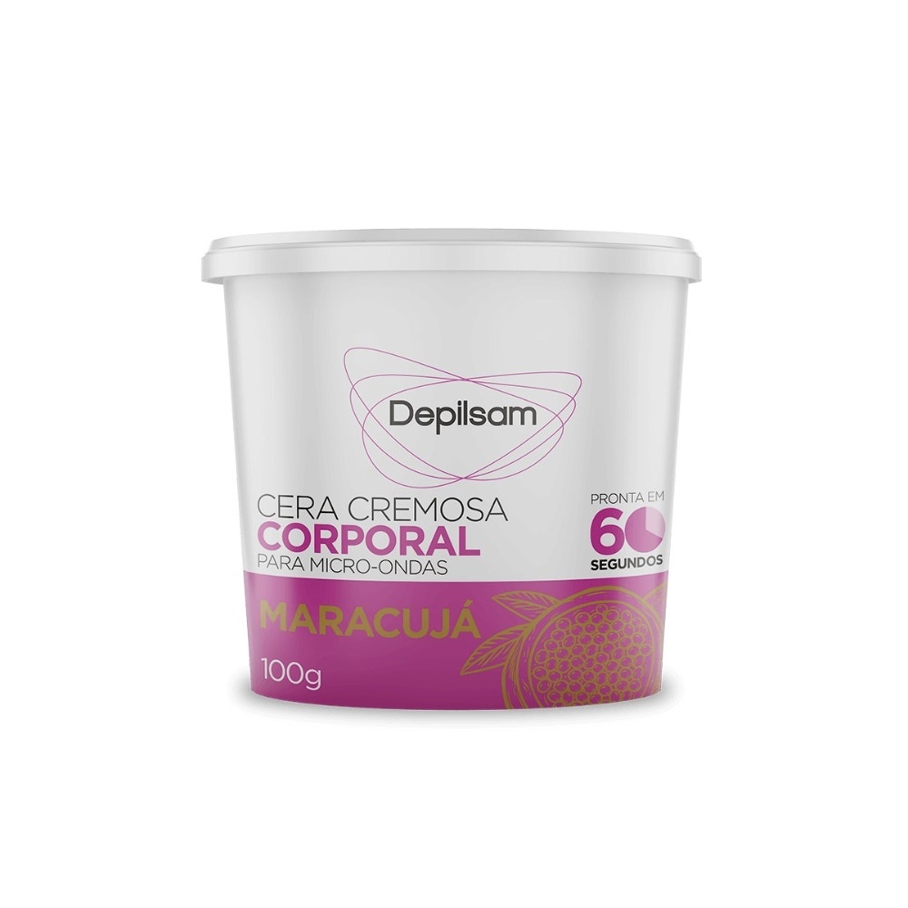 Cera Depilatória De Microondas Depilsam Maracujá 100g em Oferta na Shopee