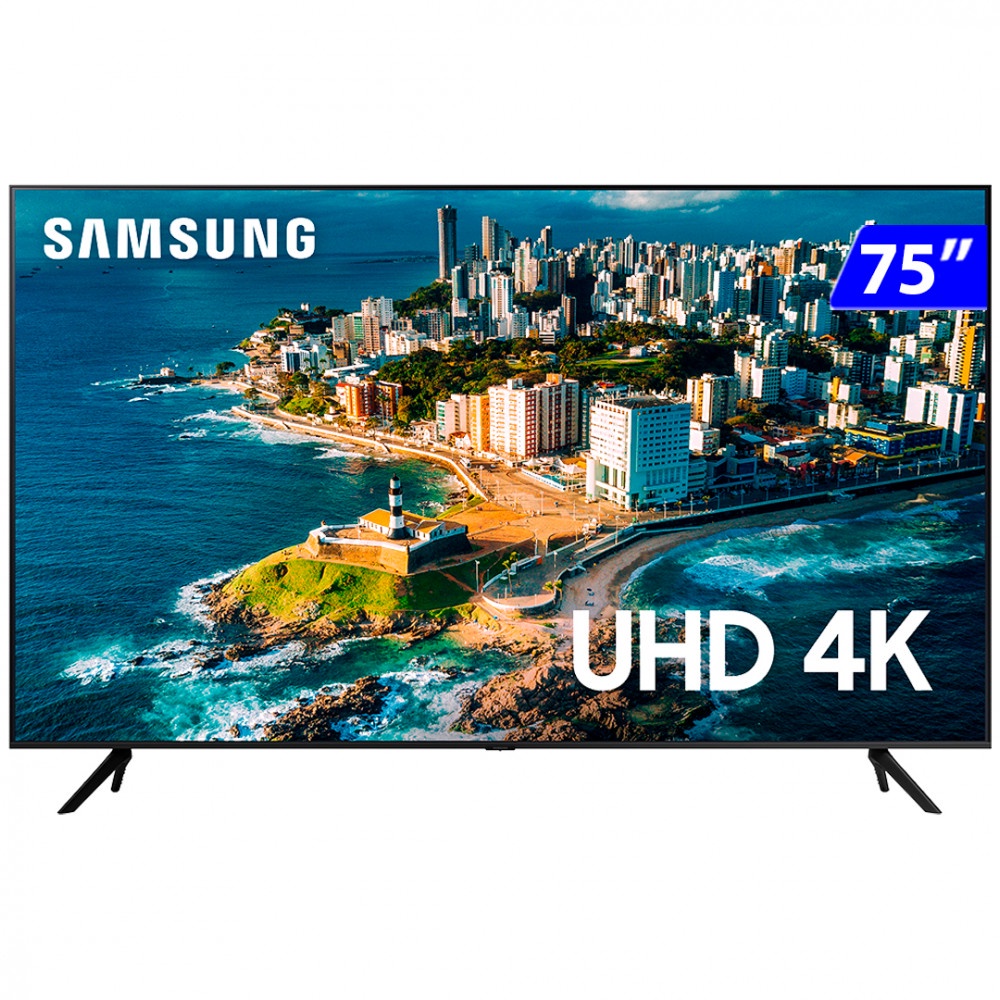 Smart TV Samsung 75 Polegadas UHD 4K Wi-Fi Tizen HDR10+ UN75CU7700GXZD