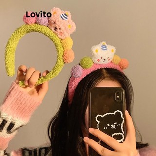 Lovito Tiara Colorida Com Padrão De Desenho Animado Fofo Para Mulheres LFA09553